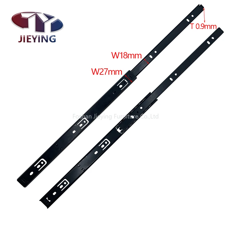 27mm Custom Weight/Inch Metal Full Extension Ball Bearing Telescopic Channel Cabinet Drawer Slide Rail Cupboard Drawers Slides