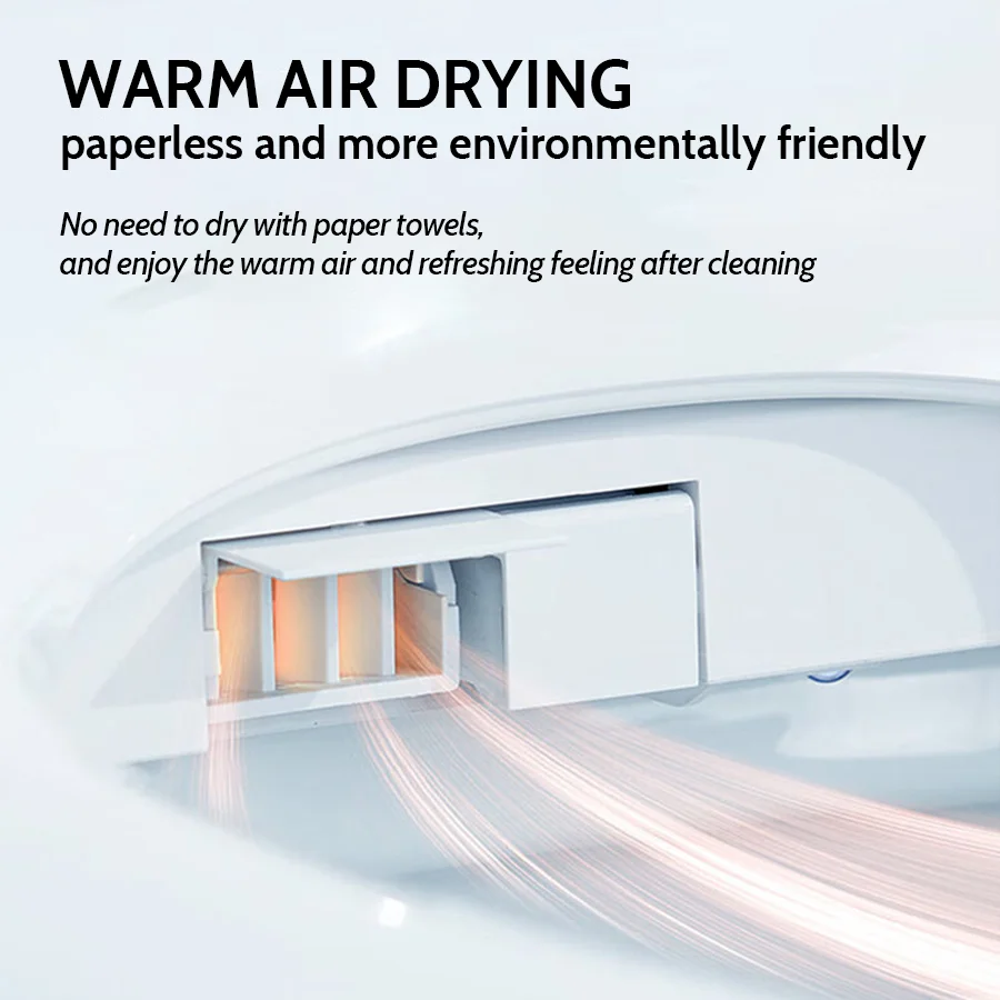 New design soft close electric nozzle self-cleaning smart toilet seat bidet bathroom with remote control