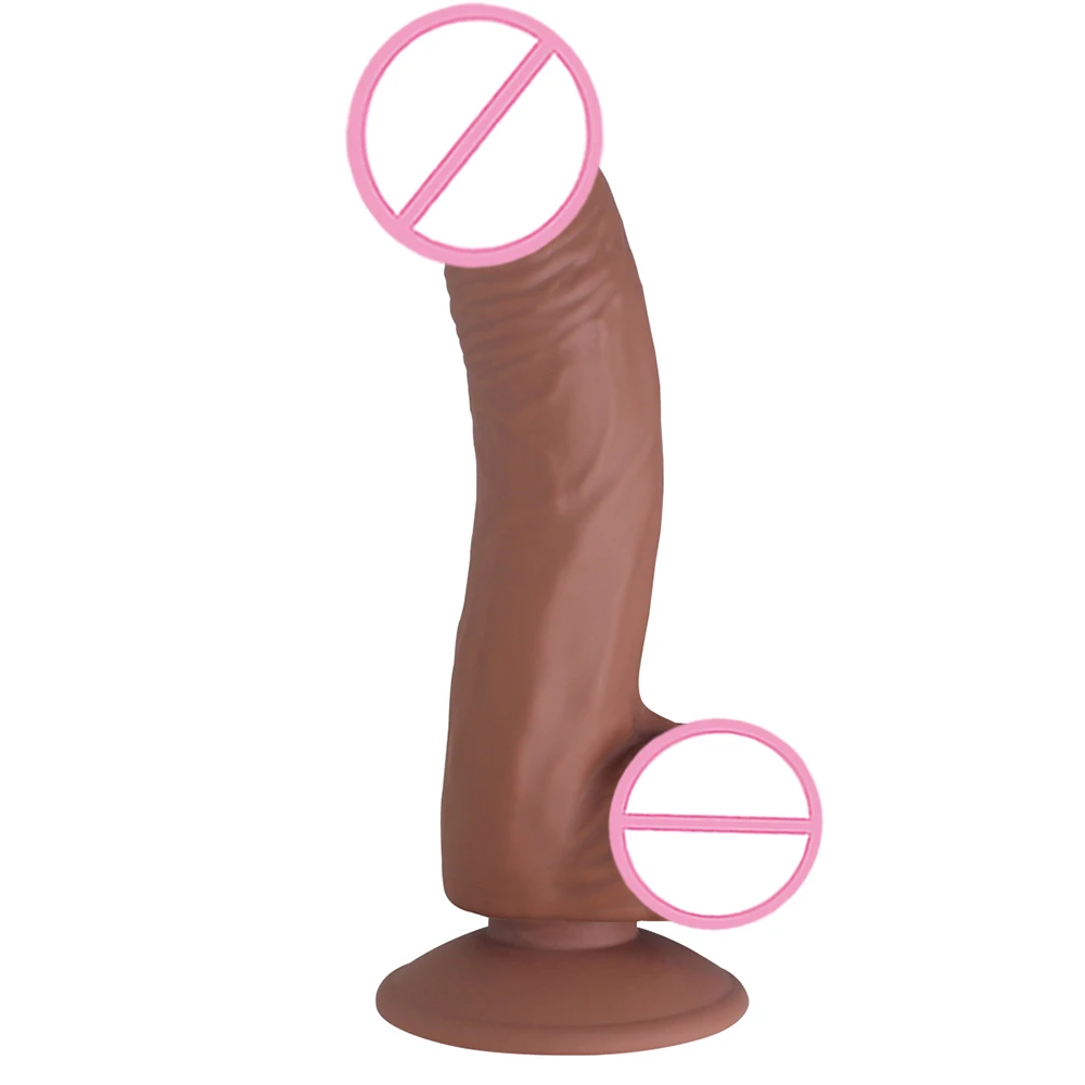 
Free Sample Lifelike Medical Silicone G Spot 6.5 Inch Powerful Sex Toy Suction Cup Dildo 