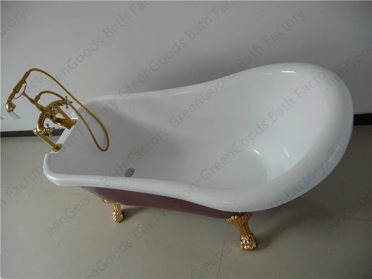 Акриловая красная ванна в европейском стиле GreenGoods