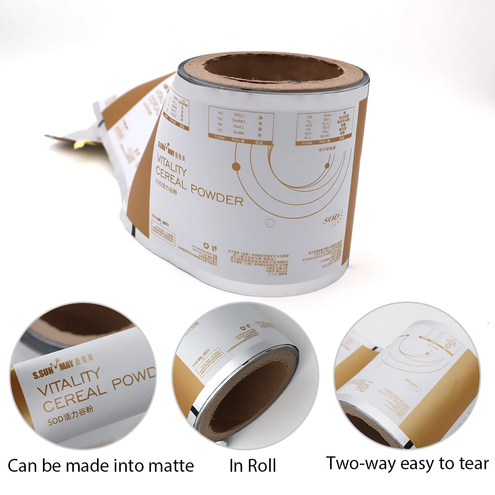 Customized Aluminum Foil Roll Film Double-sided Printed candy Capsule Composite Film
