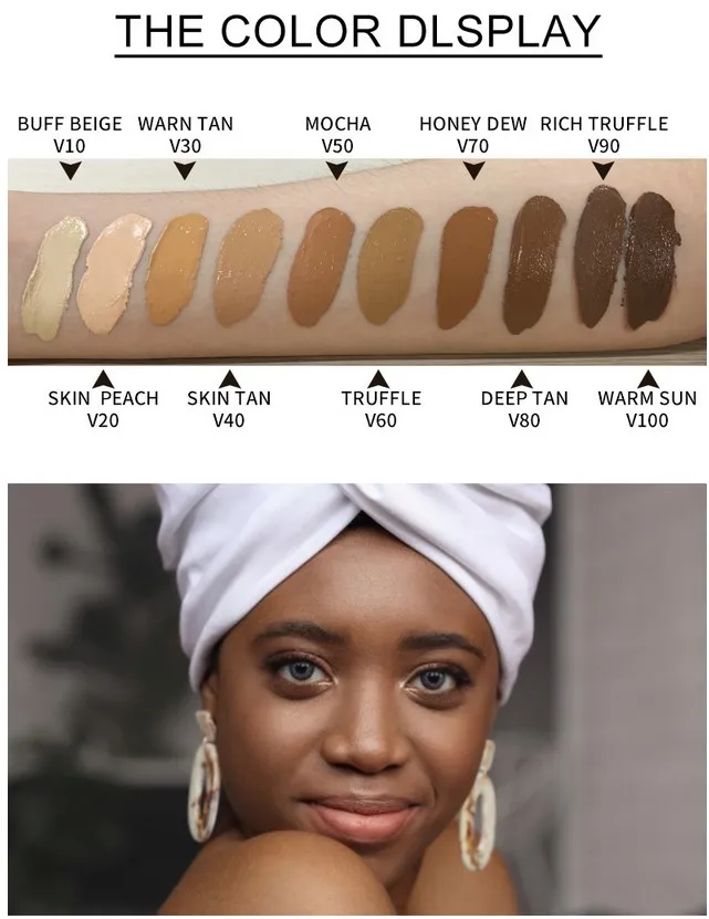 Free Sample Private label  Foundation Waterproof Full Coverage Foundation wholesales