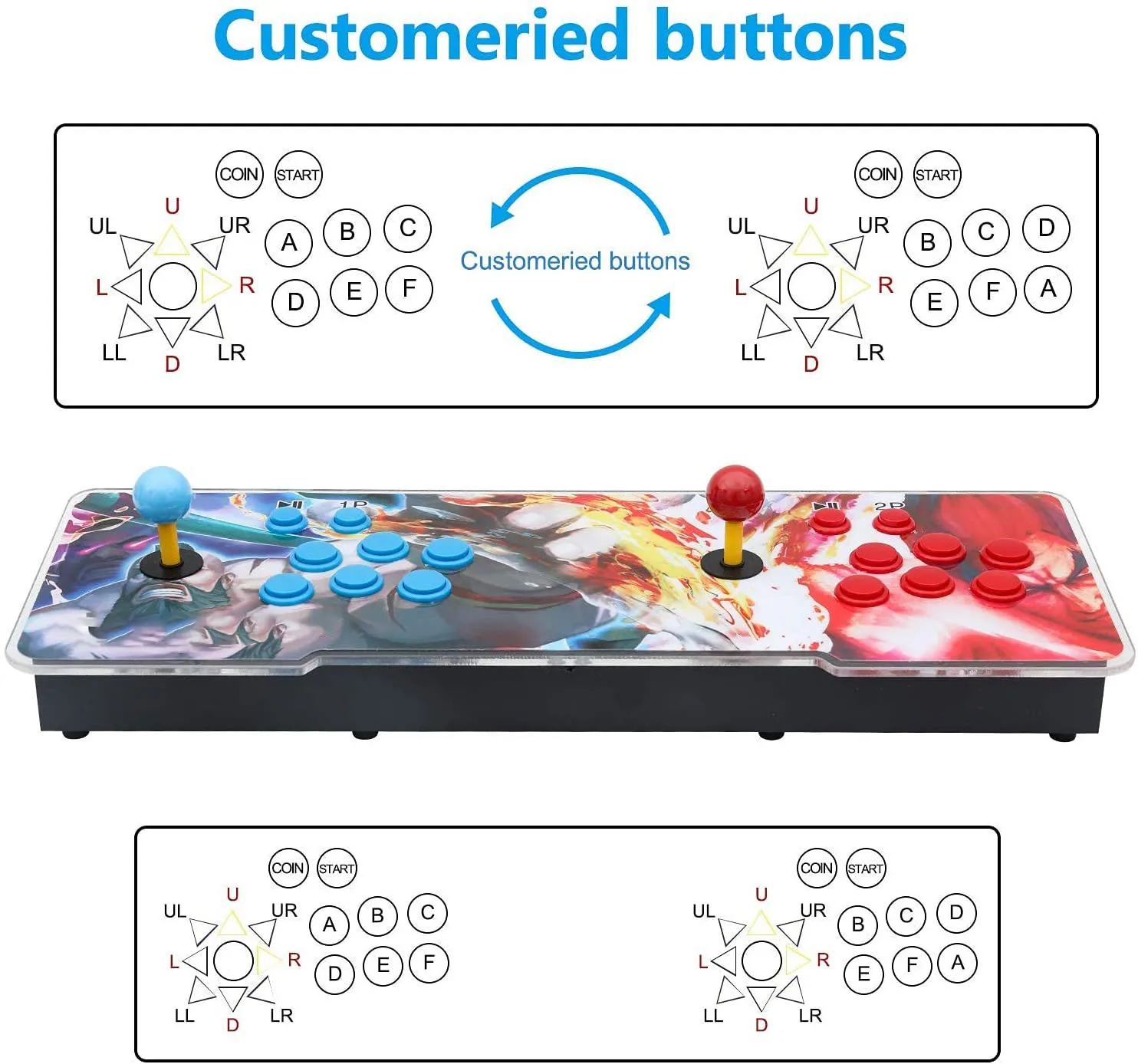 Classic Arcade joystick console Pandora Box Games High-quality fitting video retro games