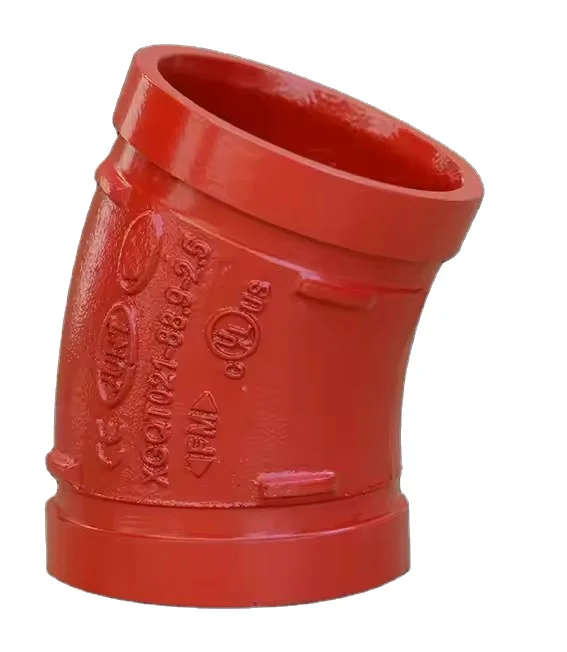 Fire Fighting Ductile Iron Grooved Cross 90 Degree Grooved Elbow Pipe Fittings
