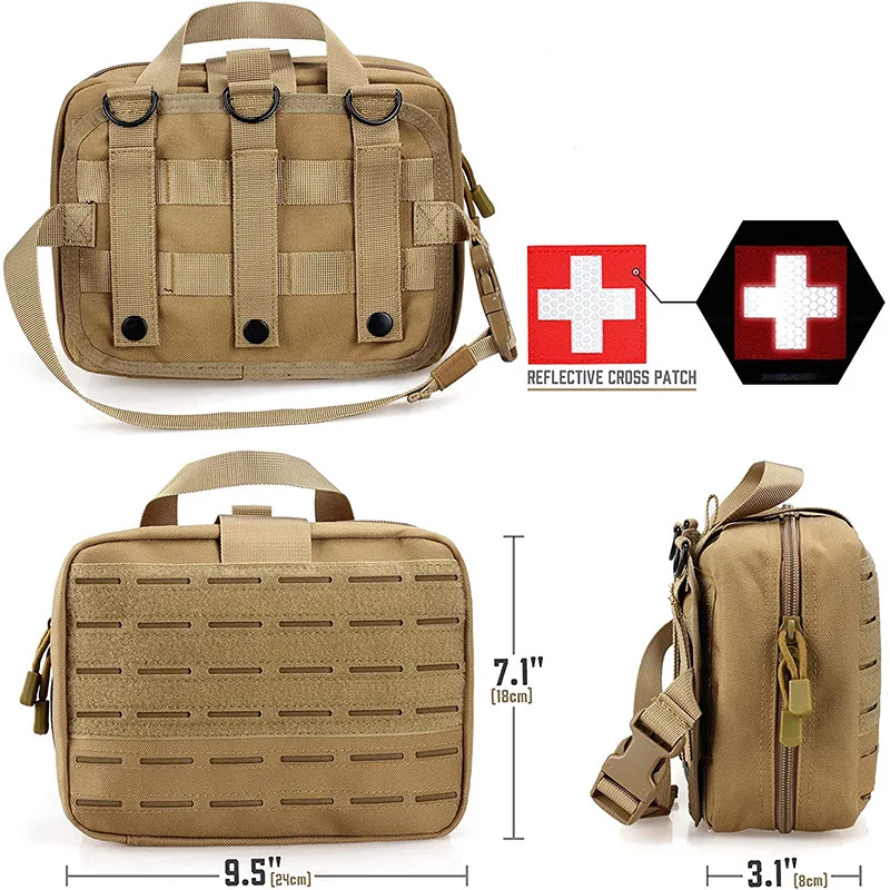 BSCI Detachable Tactical First Aid Kit Pouch Ifak Molle Pouches Emergency EMT Bag Outdoor Hunting Cs Paintball Medical Kit