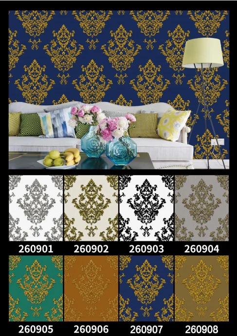 Sitting room stocklot 3D vinyl wallpaper manufacturer of China pvc interior wall coating wall paper