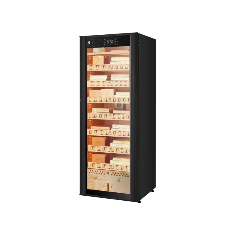 Высокое качество закаленное стекло Электрический сигар хьюмидор чехол с контролем влажности и WIFI app