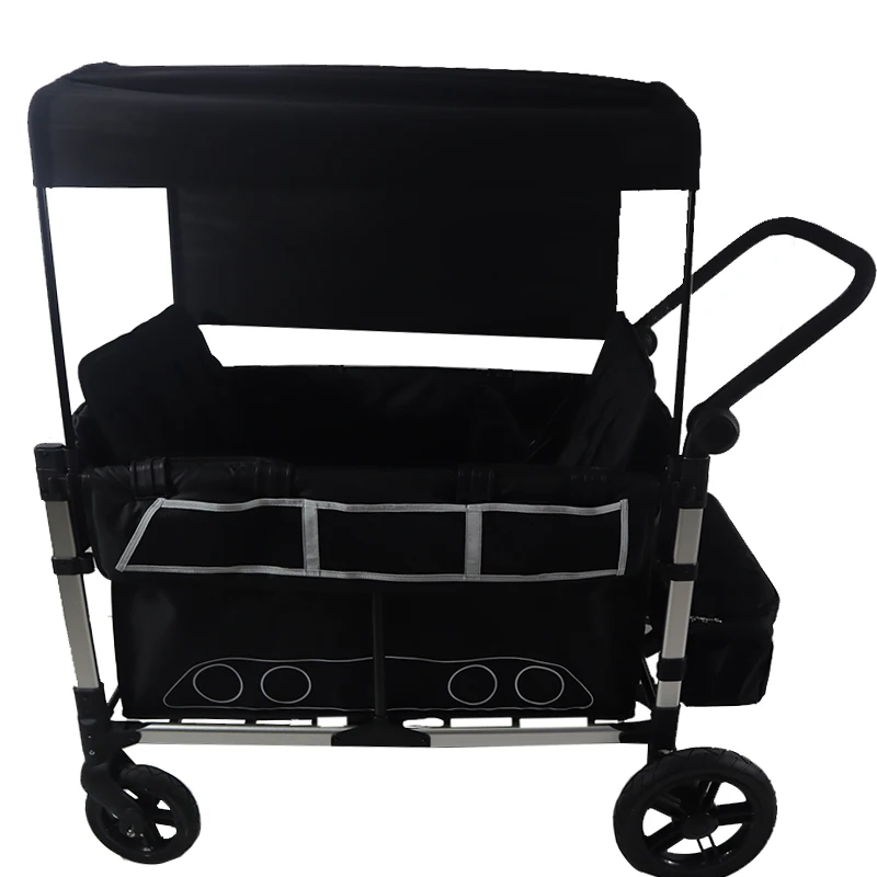 Горячая распродажа стильная детская коляска с двойной ручкой складная большим пространством четыре места дышащая
