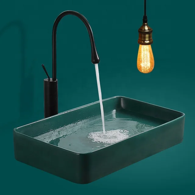 
Matt Color rectangular Ceramic lavabo art luxury bathroom sinks wash basin Price 