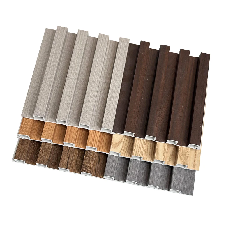 High quality high end bedroom wall decorations wpc interior fluted louver wall panel for interior