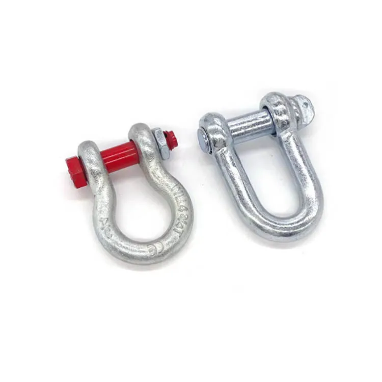 High Strength Hardware Rigging Bolt Type Bow Shape Shackle D-Type Shackle