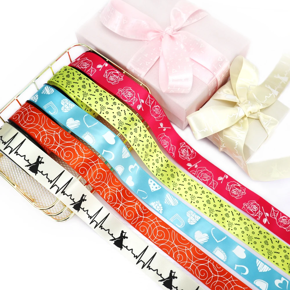 custom logo ribbon 6mm to 100mm gold silver foil grosgrain ribbon custom printed