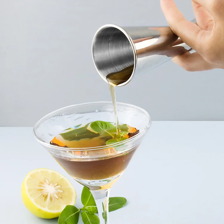 Custom Metal Jigger 2 oz 1 oz Stainless Steel Double Cocktail Jigger Alcohol Measuring Cup For Bartending