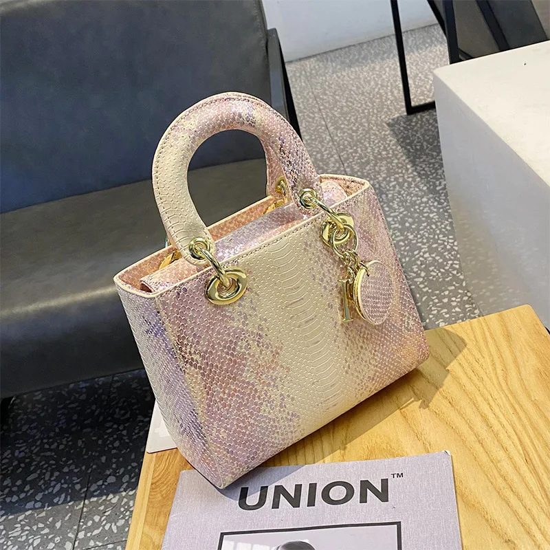 Hot Fashion PU Leather Serpentine Ladies Handbags Brand Design Luxury Single Shoulder Women Bags Hobo Tote Bag