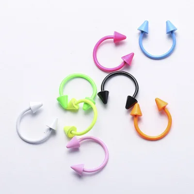 2021 Trendy Body Jewelry Piercing Nose Cuff Fluorescent Color Nose Ring for Women