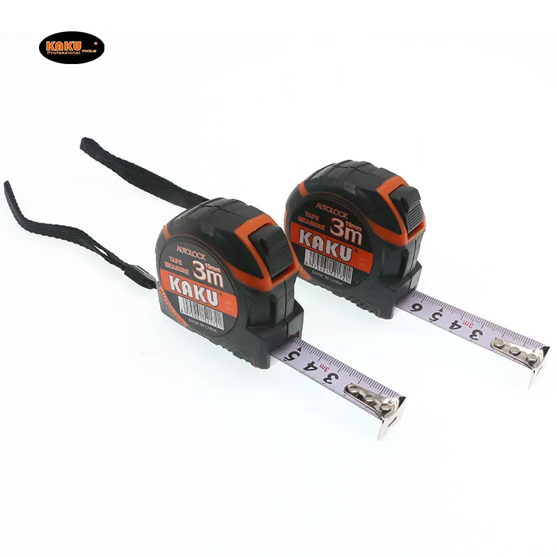 KAKU Wholesale High Quality 3M 19mm Wide Automatic Steel Measuring Tape Measuring Tools Tape Measure