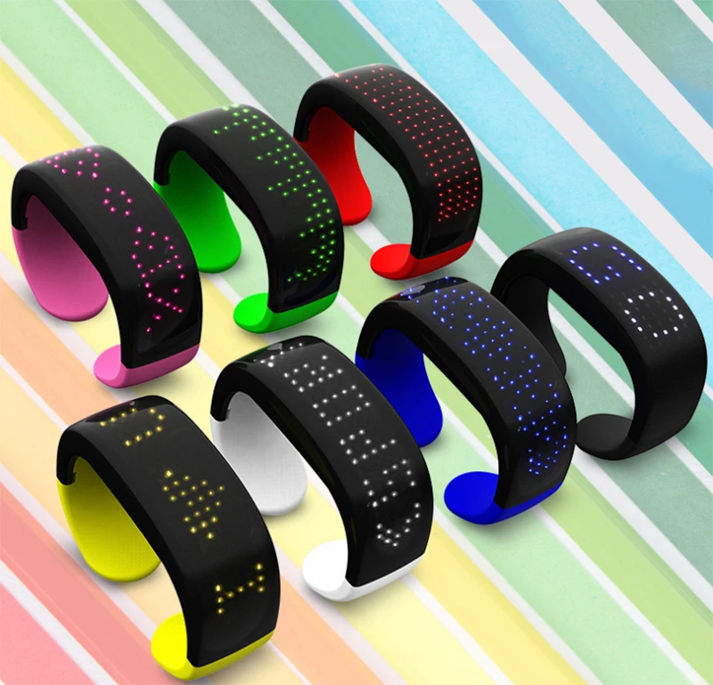 LED Slap Bracelet with Display Screen for Running, Cycling, Walking, Jogging, Party, Bar event party