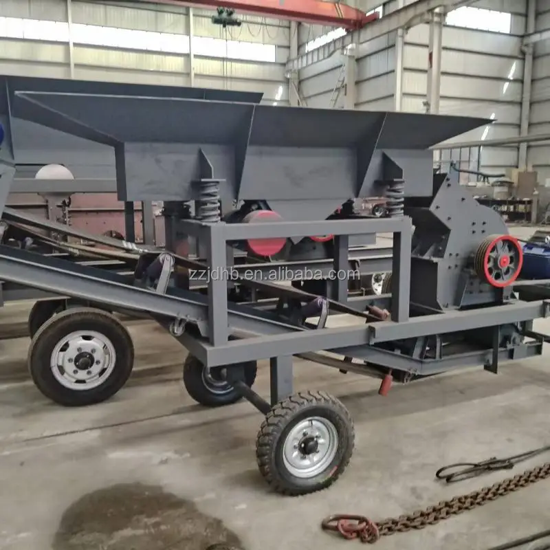 China Low Cost Gold Mining Ore Mobile Small Mini Rock Hammer  Crushers Portable Stone Crusher Machine Price For Sale