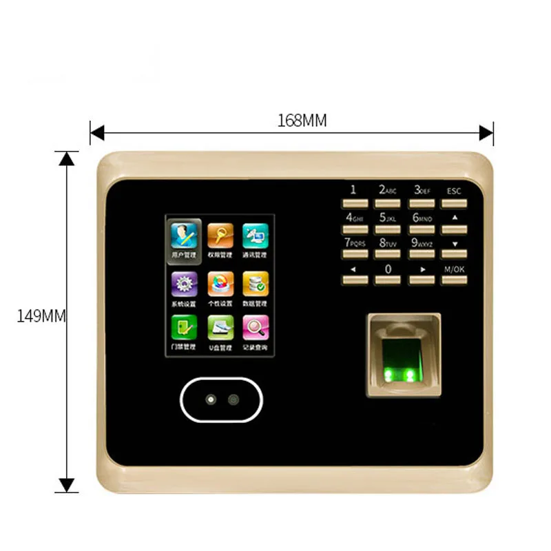Wireless Biometric Facial Recognition Time Attendance Terminal WIFI Face Time Clock Employee Fingerprint Time Attendance