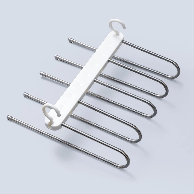 Pants Hangers Multifunctional Pants Rack Hanger Collapsible Pant Organizer for Closet Jean Trouser Scarf Hangers for Men Women