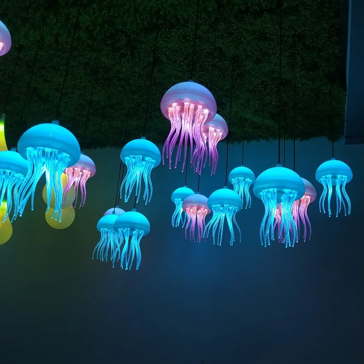 Ocean Pavilion RGB color change simulate jellyfish lamp for sightseeing