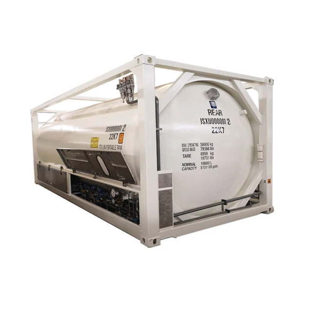 Стандарт Asme 20 футов 40 криогенная жидкость LOX/LIN/Lar/LCo2/LNG контейнер для резервуаров продажи