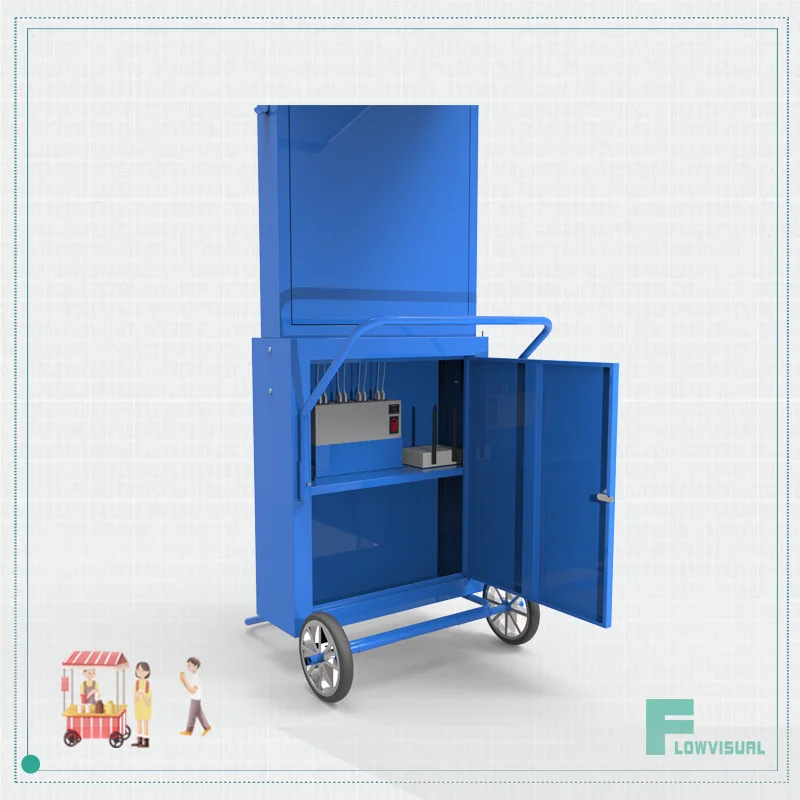 
Portable Metal Cabinet Solar Phone Charging Station Cart 