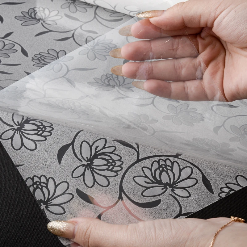 Wholesale Frosted Patterned Glue-Free Privacy Film Self-Adhesive Glass Sticker Decorative Glass Film