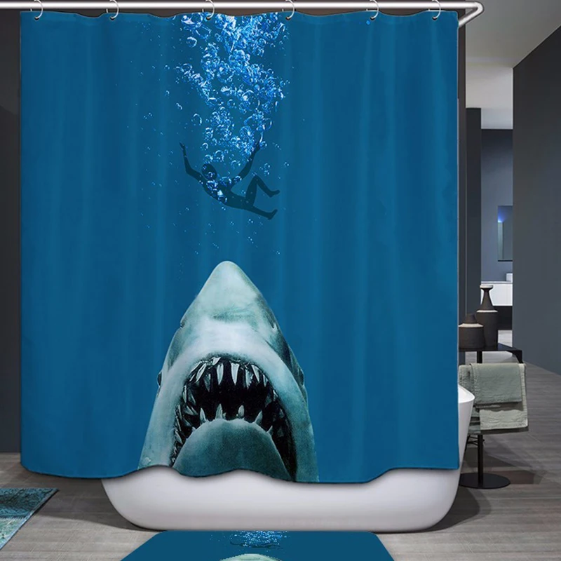 Heat Transfer Sublimation print shower curtain bathroom printed shower curtain