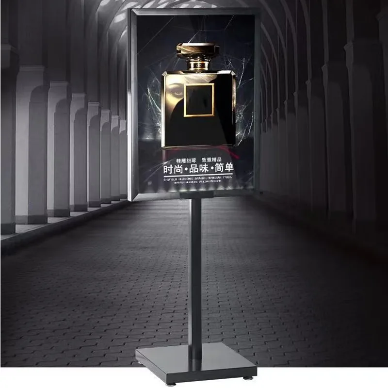 Aluminum Frame Menu Board floor stand sign retail metal frame display indoor billboard advertising equipment Poster Snap Frame