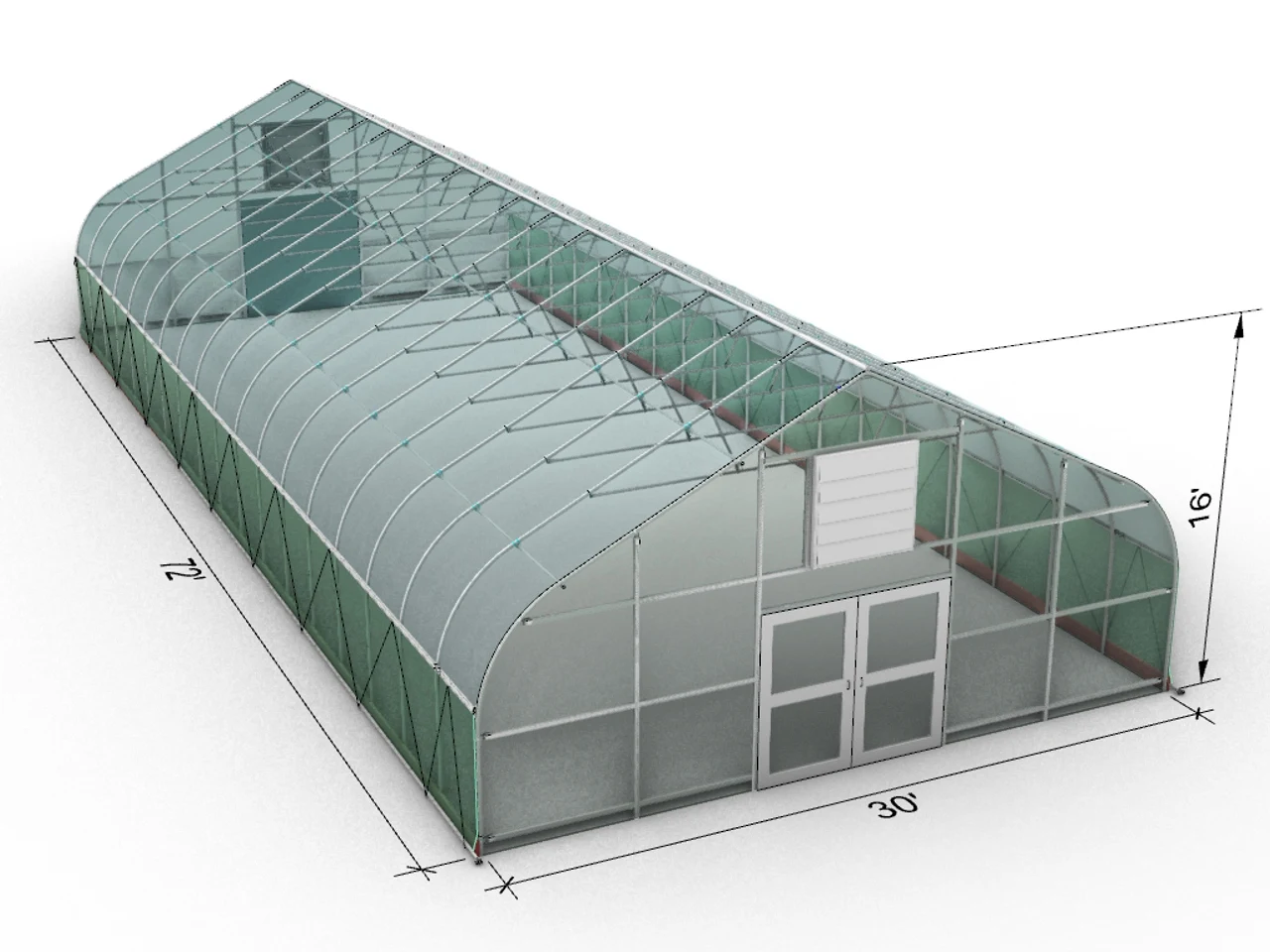low Tunnel galvanized steel Single span Frame for Agriculture & Garden Greenhouse