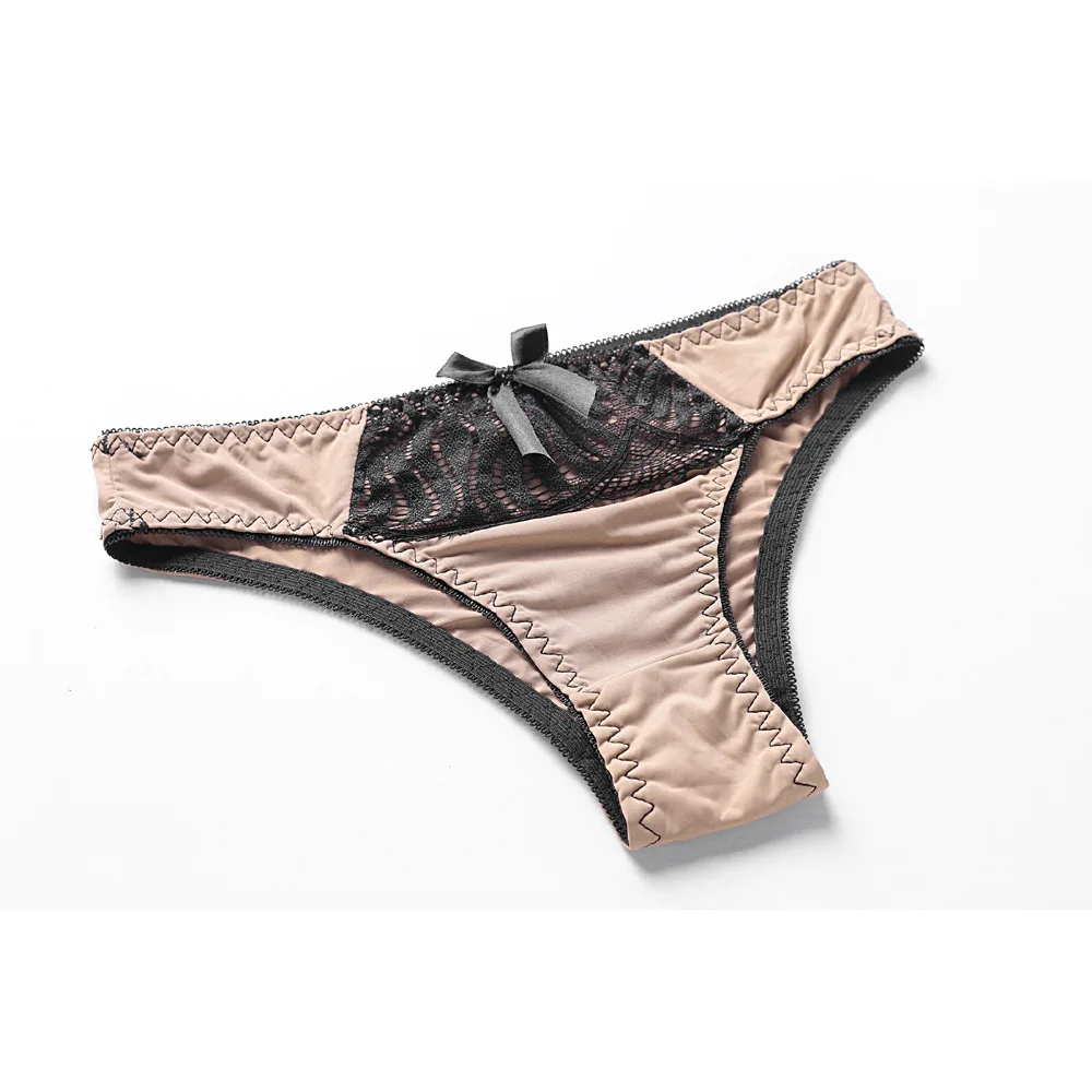 B C Cup Women Bra Set Intimates Lace Thongs Underwear Set Solid Sexy Bra And Panty Sets