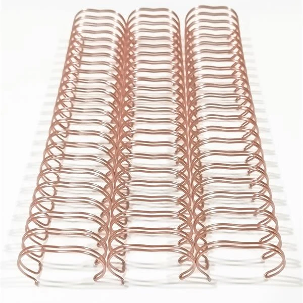 wireo rose gold 5/8 inch 15.9 mm wire o binding machine double wire, double loop binding wire 2 1 a4