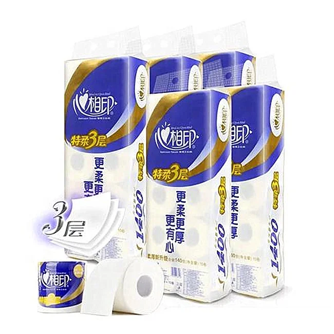 Manufacturing plant custom Logo Printed Tissue Packaging Bag Plastic PE Roll Film For Facial Tissue