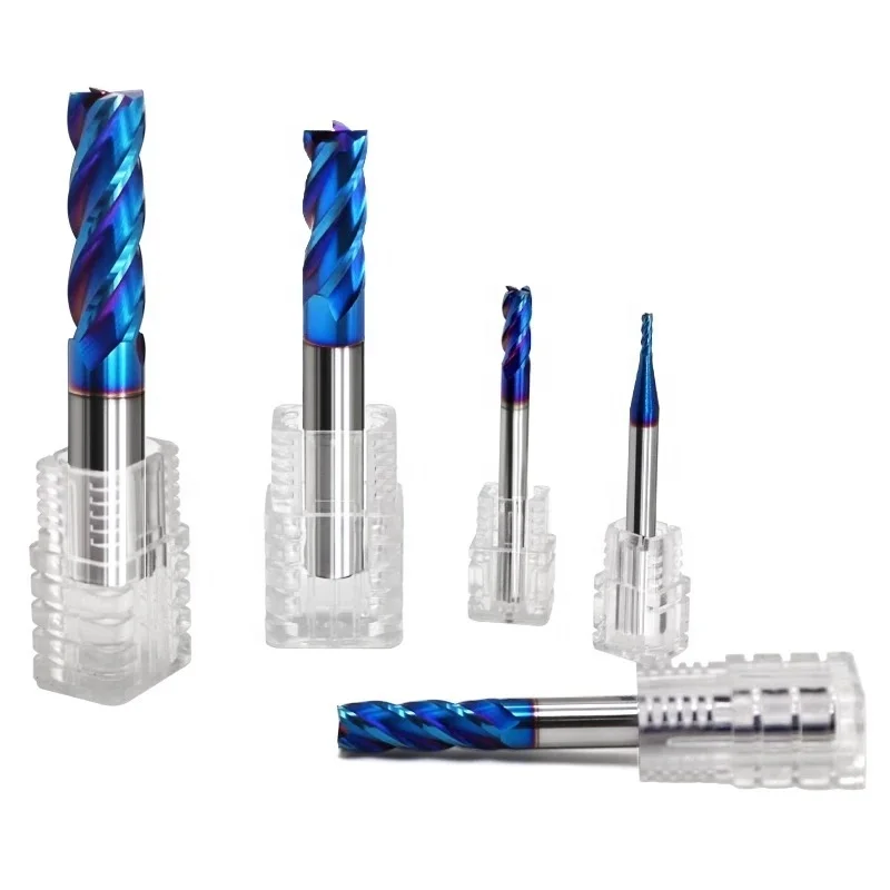 hrc45 hrc55 hrc63 for high hardness steel cnc machine tools carbide bit endmill manufacture