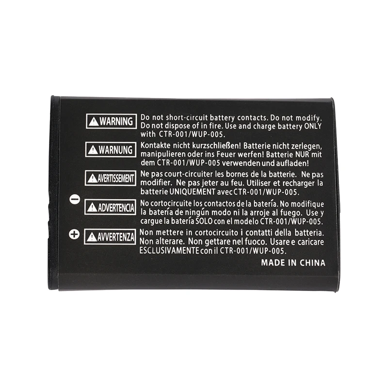 CTR-003 Supplier 1300Mah Usb Charger Wireless Controller Game Player Battery Rechargeable Lithium Battery for 3DS Nintendo