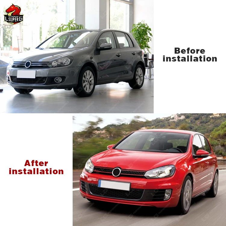 hot selling New Design For Volkswagen Golf 6 Upgrade to 6 GTI Style PP Bodykit with Front Bumper Rear Lip Side Skirt Grills