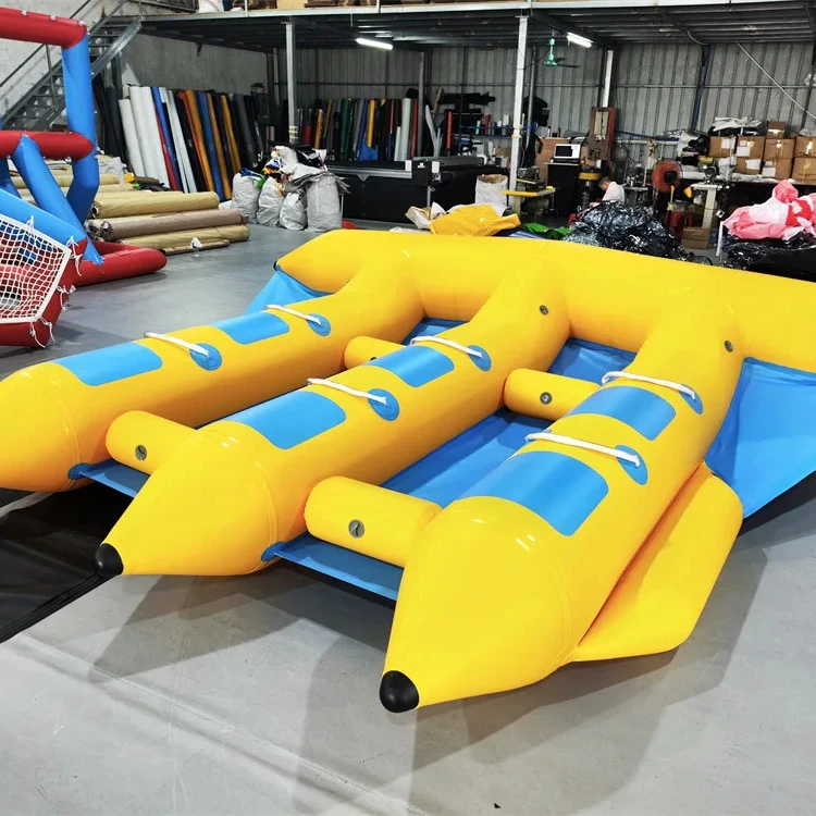 Manufacturer supplier Inflatable Banana Boat Inflatable Flying Fish With Foot Areas Inflatable Flyfish Boat For Sale