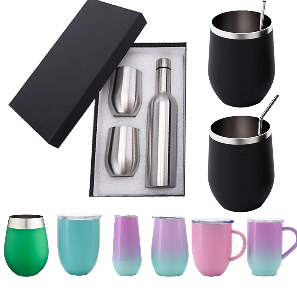 2022 gifts set customization insulated stainless steel wine bottles flask double wall wine vacuum flask