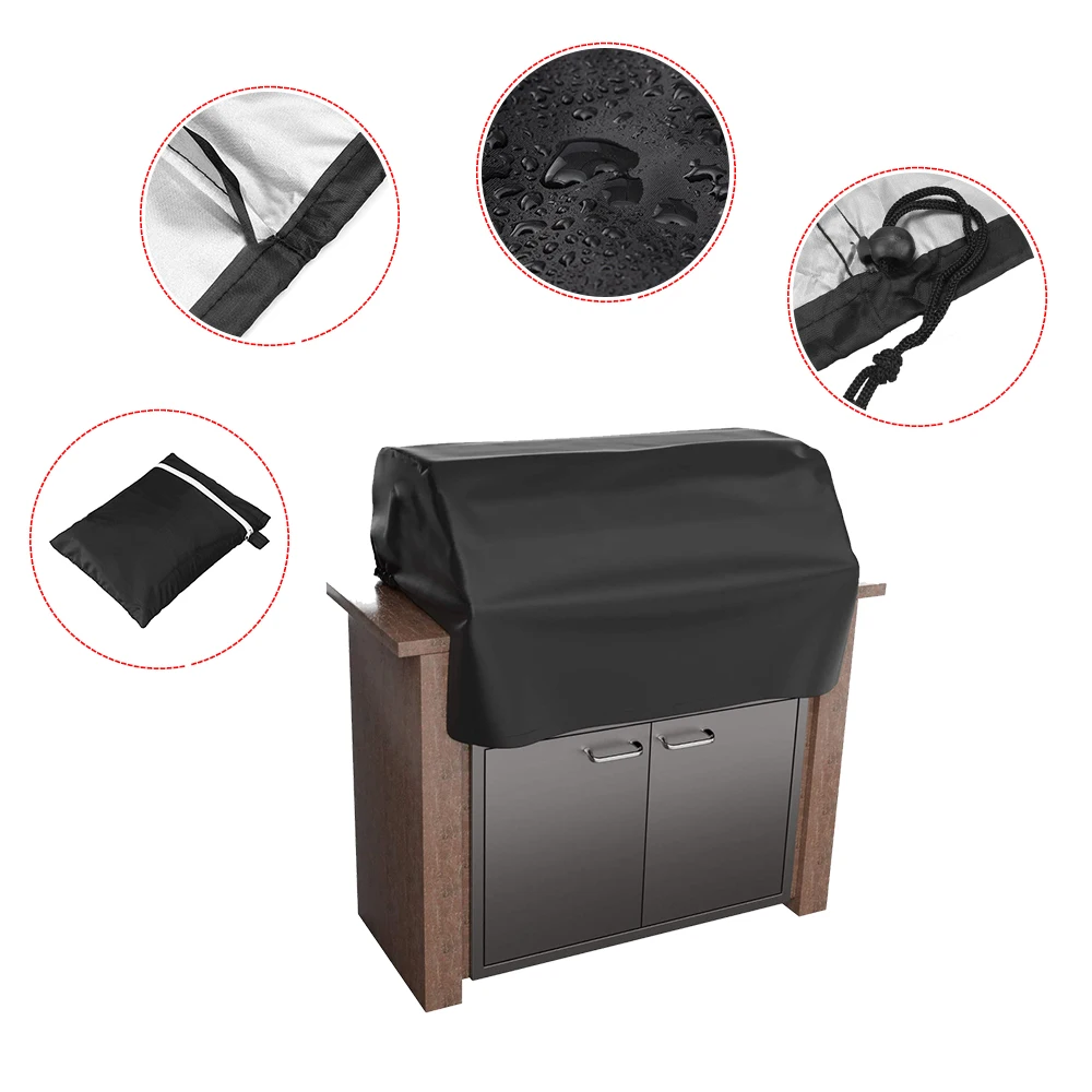 94X69X61CM BBQ Grill Top Dust Cover Garden Barbecue Grill Rain Gas Protector 210D Oxford cloth