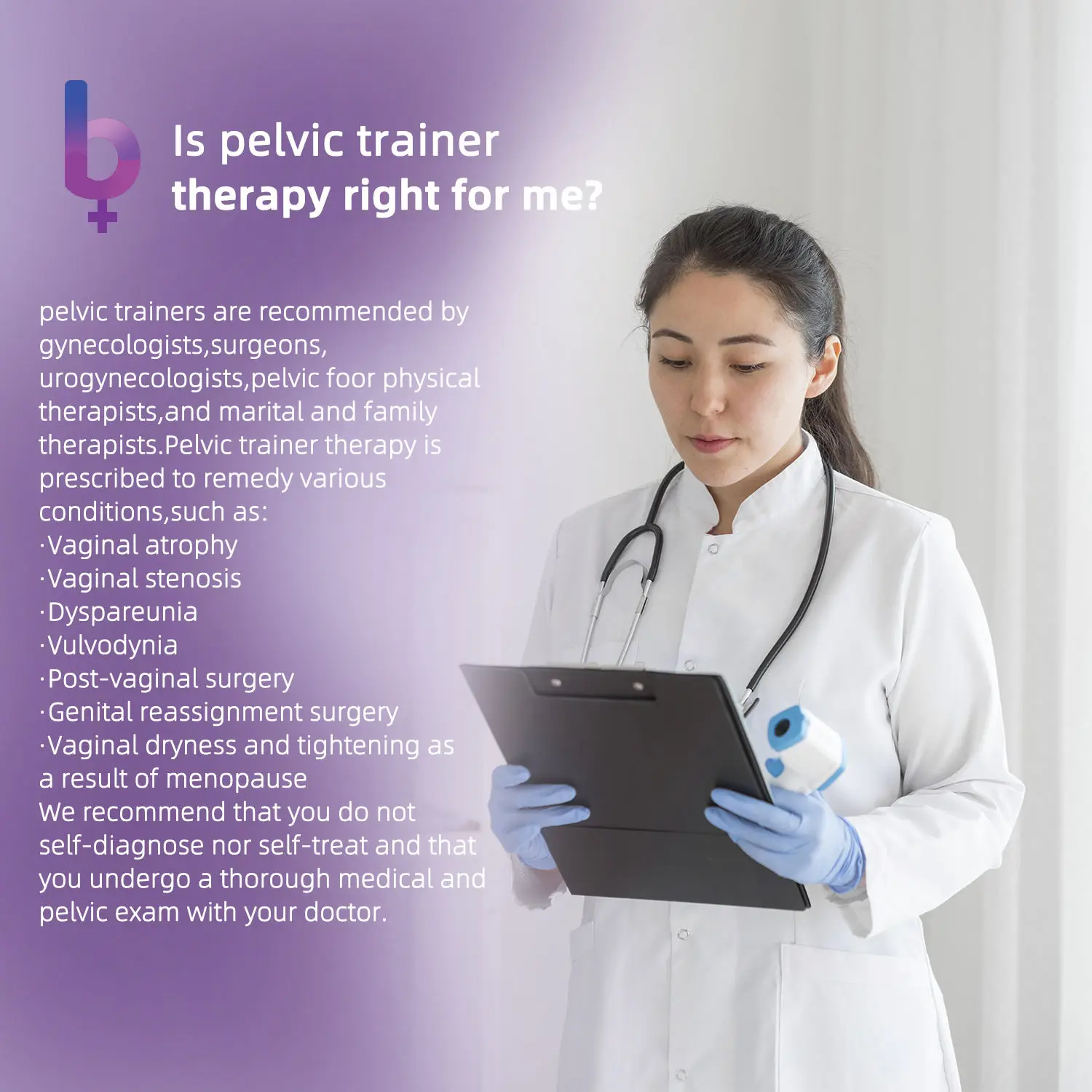 Professional Pelvic Floor Muscle Exerciser Silicone Dilators for Women & Men Medical Device for Pelvic Pain Relief in Sizes 1-8