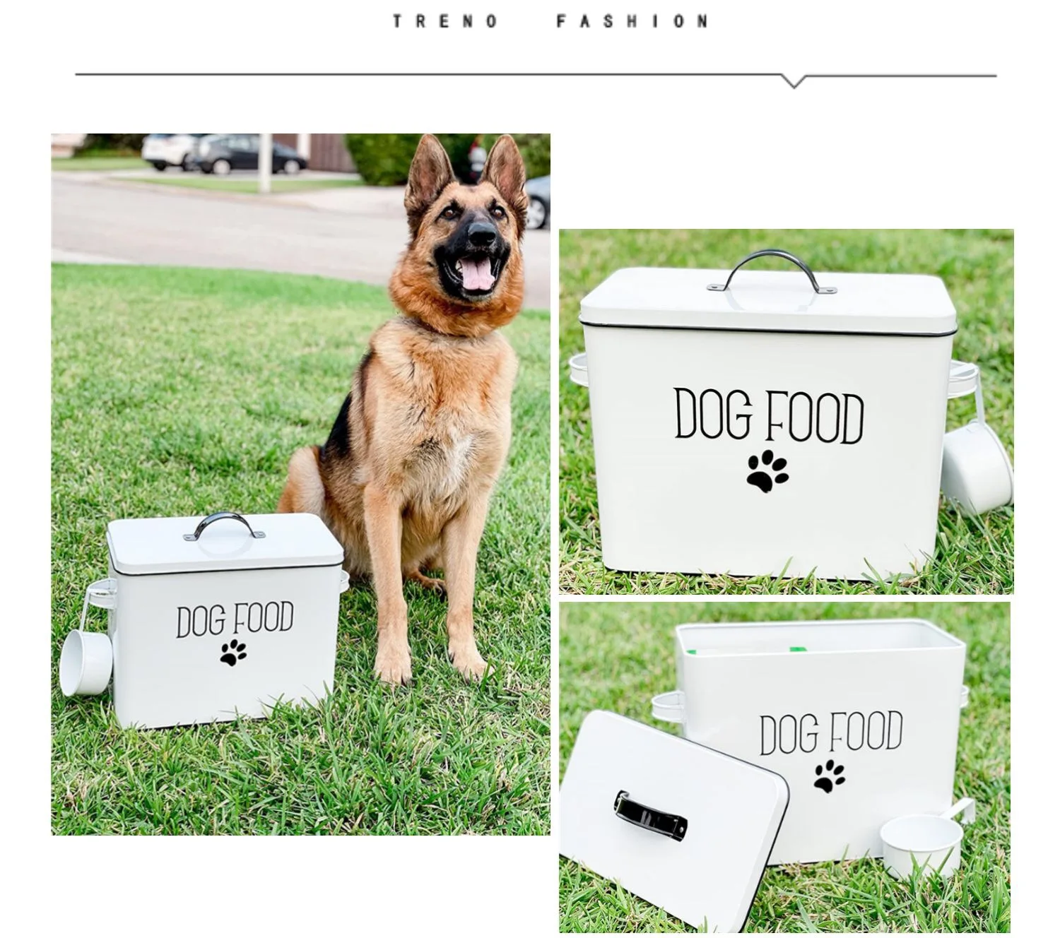Metal Pet Food and Treat Storage Container Dog food storage containers