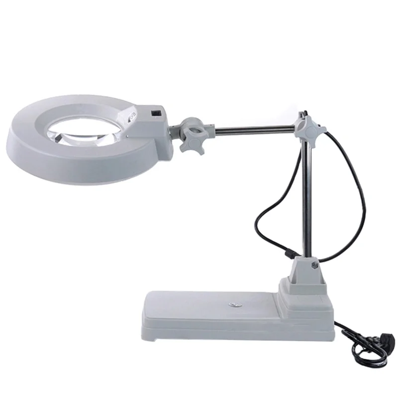FT-86B Table Desktop LED Stand Magnifier Glass Lamp,Dental Lab Desktop Magnifying Lamp for Jewellery