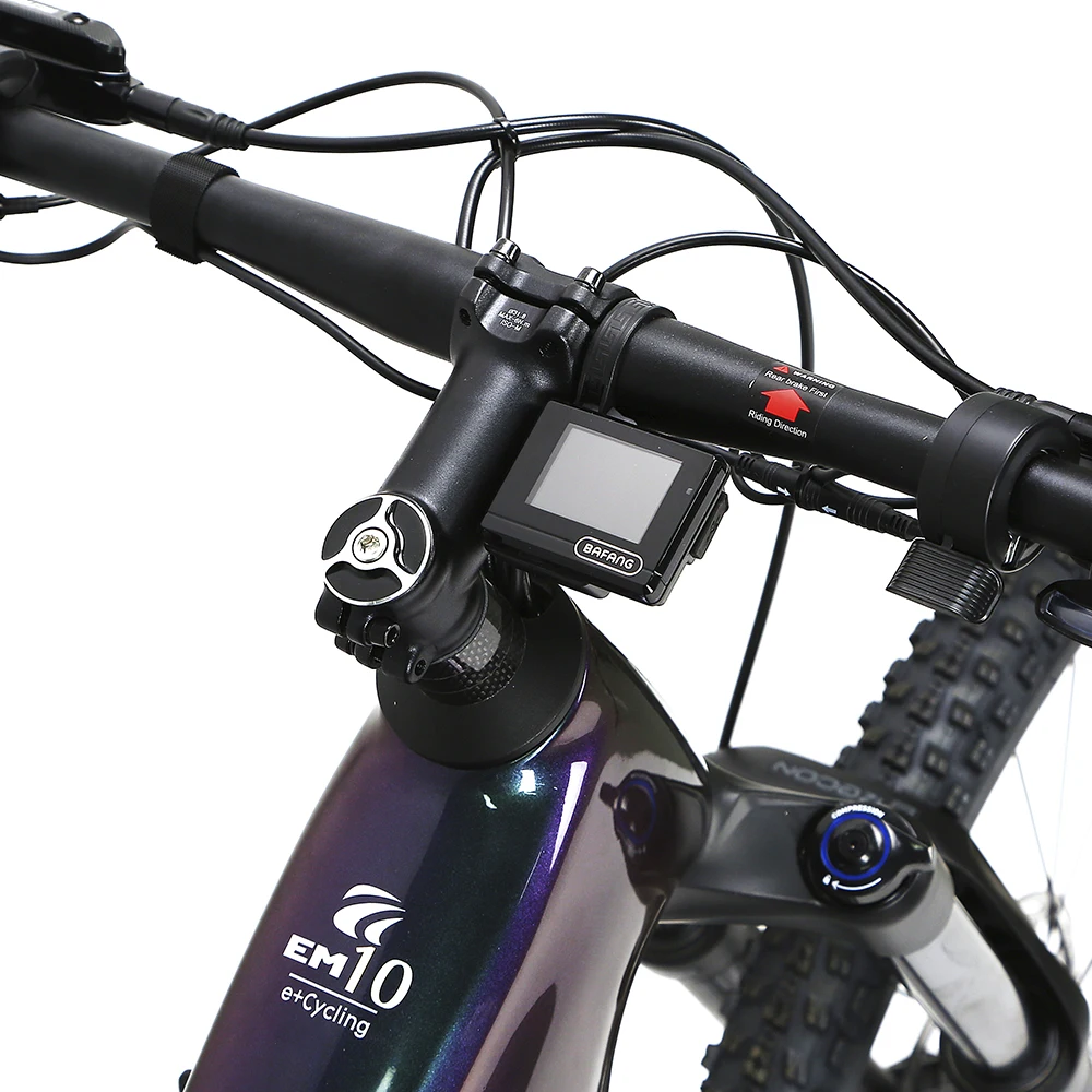 Full suspension E-MTB bike with carbon frame fit for Bafang M510/600 mid motor 250w500w48v15ah battery electric mountain bicycle