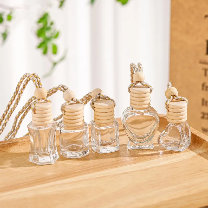 Interior Decoration 5ml Empty Car Bottle Pendant Car Perfume Bottle Empty Essential Oil Container