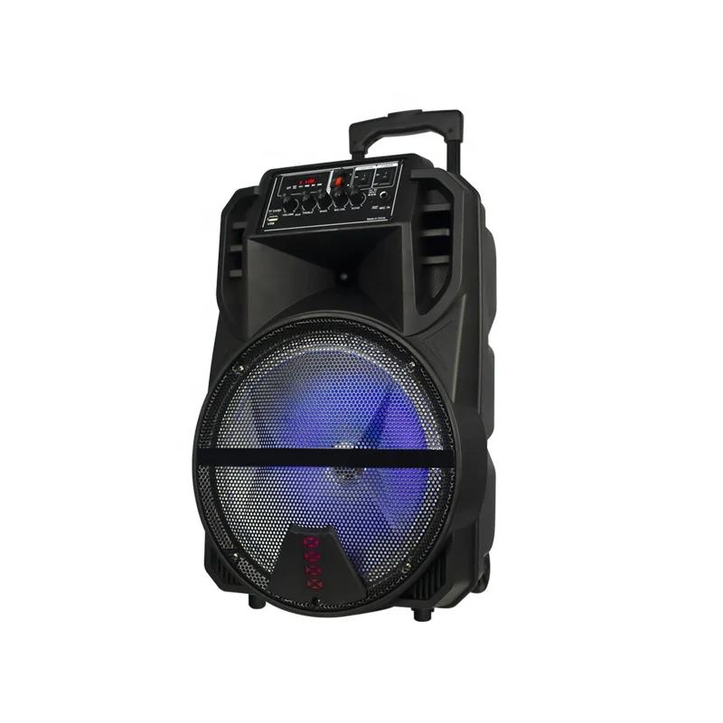 2023 Temeisheng wholesale price caxia de som professional audio 12 Inch trolley Speaker big power 100w with disco light