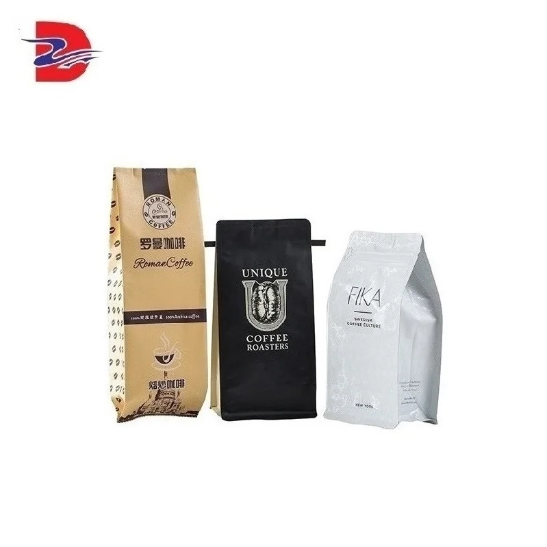 Tea Flat Bottom Coffee Bean Making Wrapper Stand Up Pouch Zip Lock Products Packaging Bags