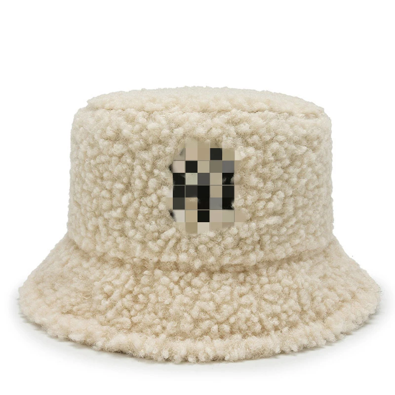 
US Hot Sale Wholesale Lady Furry Winter Fur Bucket Hat Custom Logo Fuzzy Fluffy Hats For Women 