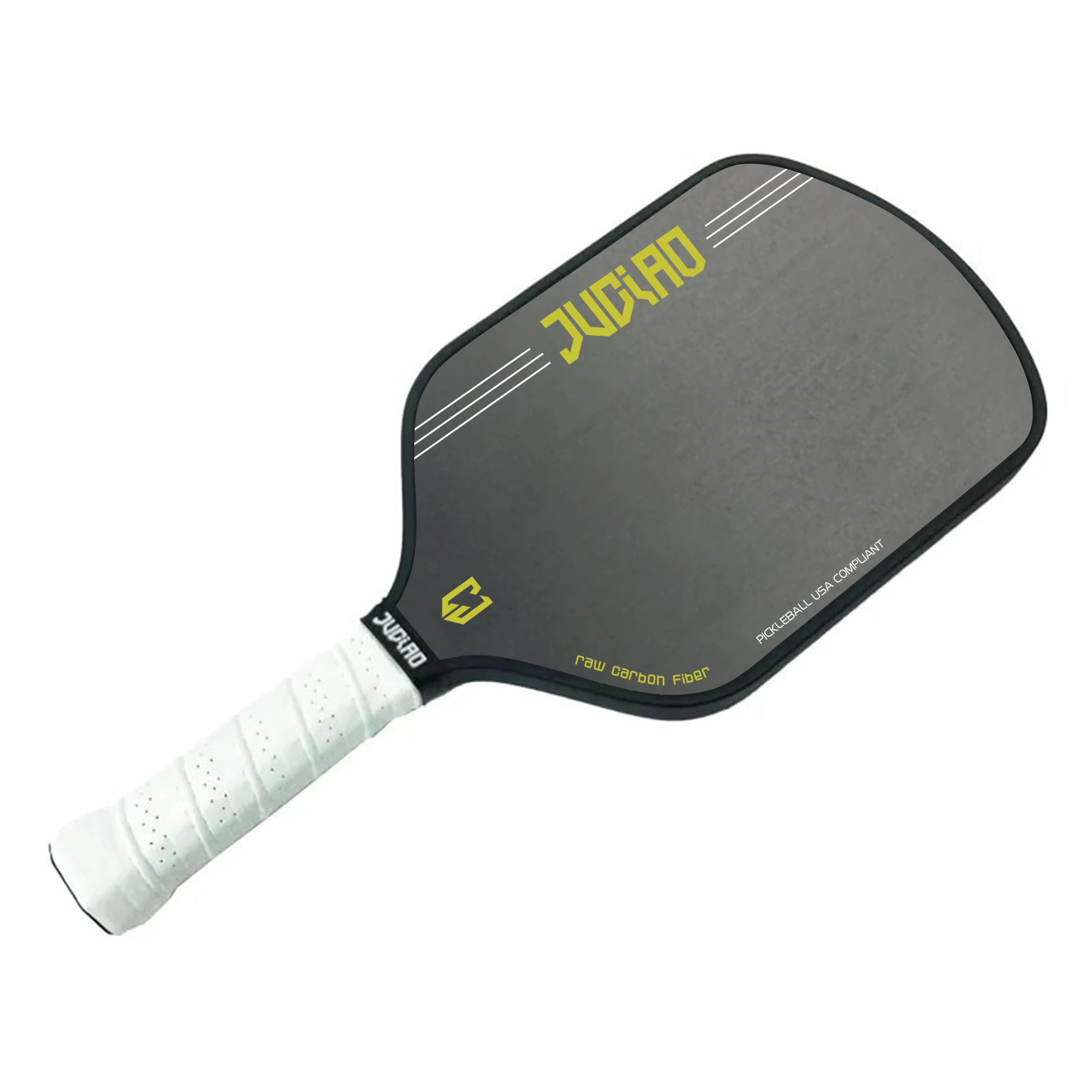JUCIAO New Design Raw Carbon Fiber Rough Surface Pickleball Paddle With Edge Protection