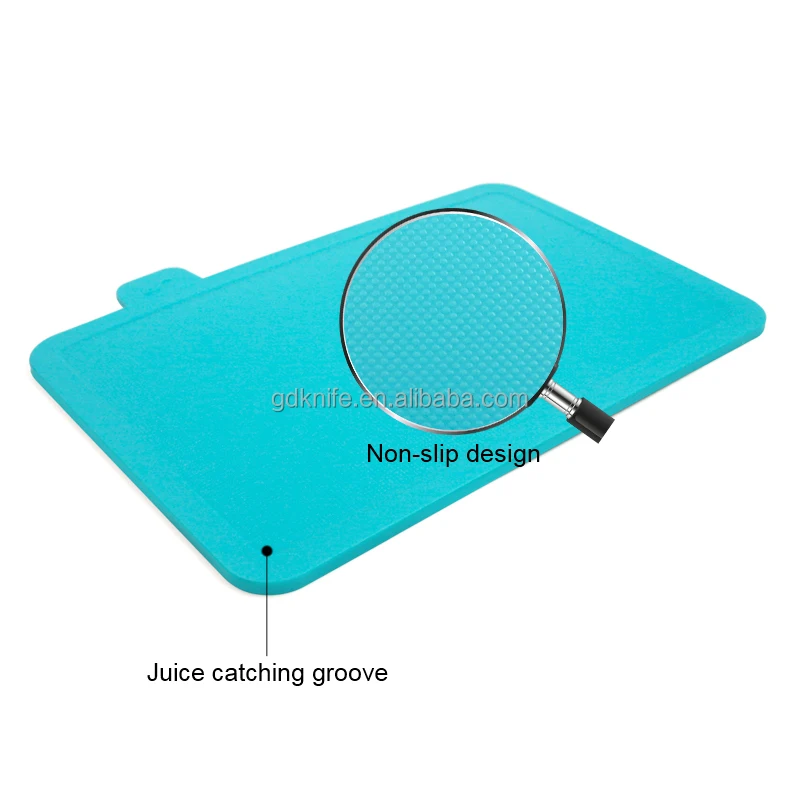 Food grade 4pcs set plastic non-slip food icons index cutting board with stand